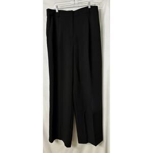 NWT Ann Taylor LOFT Womens Black Wide Leg Casual Dress Pants Slacks Size 14 Tall